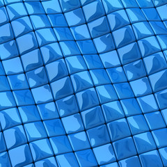Abstract blue checkered background