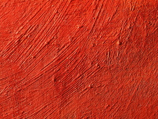 Red abstract textured painting background