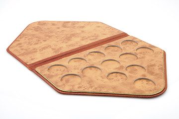 Leather cover for coins