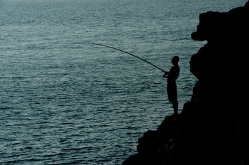 fishing in the sea