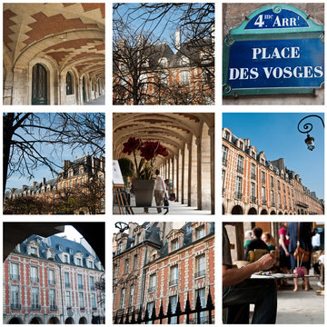 composition place des Vosges à Paris