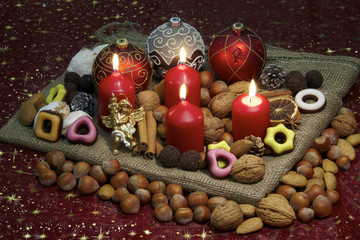 Adventskranz - Fourth Advent - Advent wreath