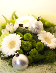 bouquet et décoration de Noël