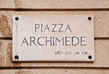 Piazza Archimede à Syracuse - Sicile, Italie - obrazy, fototapety, plakaty