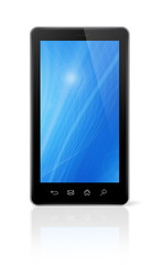 3D mobile phone, pda isolated on white