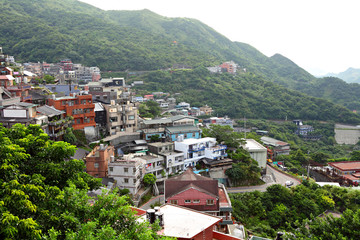 Fototapeta na wymiar Wioska Jinguashi, na Tajwanie