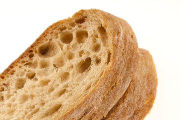 Bread isolated on the white background