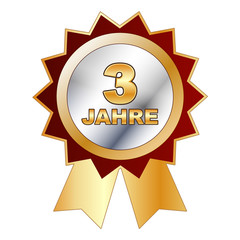 3 Jahre - Schild, Siegel, Aufkleber