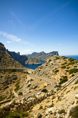 Cape formentor in the coast of mallorca ,balearic islands