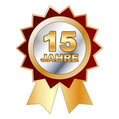 15 Jahre - Schild, Siegel, Aufkleber