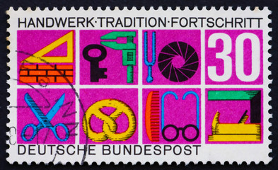 Postage stamp Germany 1968 Symbols of Various Crafts