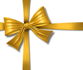 ribbon bow gift box gold silk