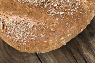 Healthy whole wheat bread - close up shallow depth of field