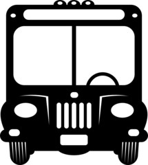Retro bus, vector illustration