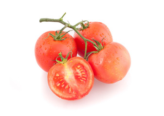 tomatoes on a white background