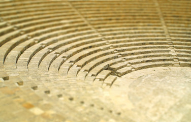 Ancient theatre in Kourion, Cyprus (Tilt-shift effect)