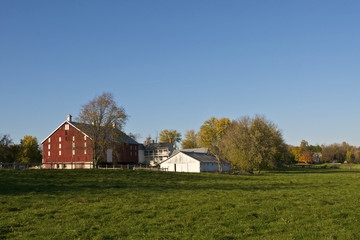A collection of farm buildings