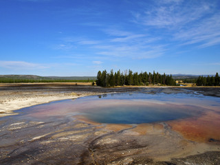 Opal Pool at Midway Geyser Basin, Yellowstone National Park, Wyoming