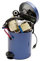 Obraz na płótnie Canvas kosza z odpadów elektronicznych