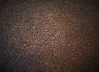 Brown leather texture closeup.