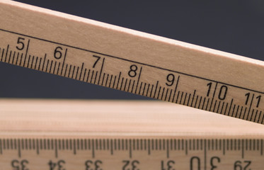 wooden pocket ruler detail