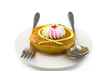 Obraz na płótnie Canvas Cup cake and fork