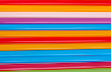 bright straws close up