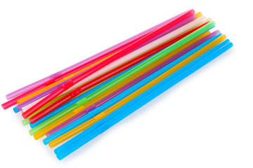 bright straws isolated on white