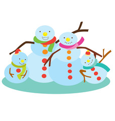 Snow Man Family