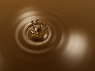 Chocolate liquid drop crown
