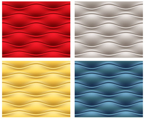 Four seamless wavy patterns