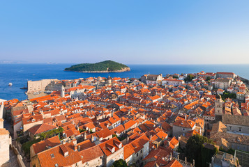 Naklejka na ściany i meble Panorama Dubrownika w Chorwacji