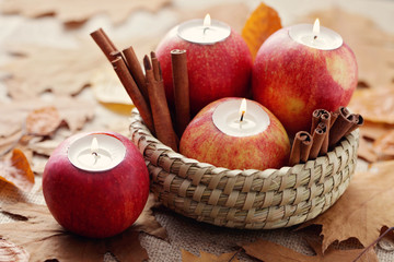 apple as candlestick