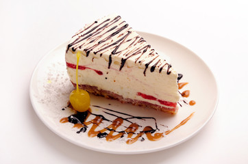 Cherry cheesecake.