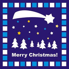 Modern vector card or invitation for Christmas