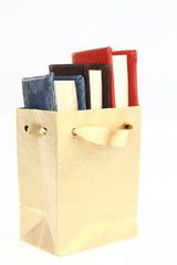 Books in a paper bag