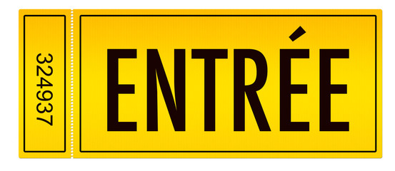 ticket d'entrée à découper