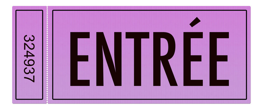 ticket d'entr&eacute;e