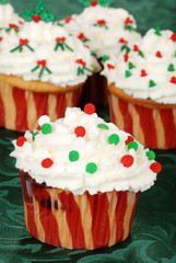 Christmas decorated cupcakes