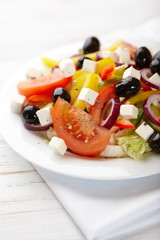 Mediterranean-style salad with feta and olives