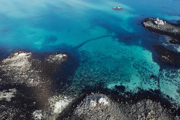 Vue aérienne du Littoral de Santec, Finistere