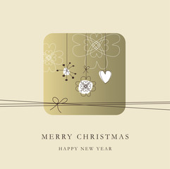 New year's card with copy space