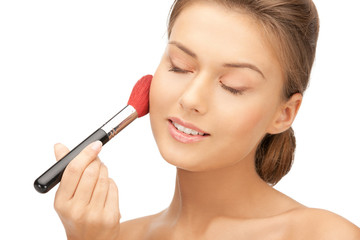 Fototapeta premium beautiful woman with brush