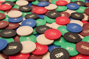 Obraz na płótnie Canvas Gambling chips