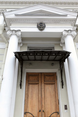 Front of historical Soviet building