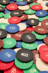 Obraz na płótnie Canvas Plenty of poker chips