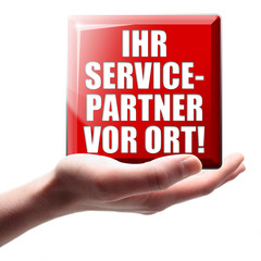 Ihr Service-Partner vor Ort! Button, Icon