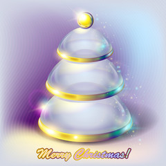 Abstract glass Christmas tree