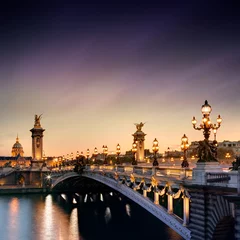 Foto op Plexiglas Pont Alexandre III Pont Alexandre III, Parijs