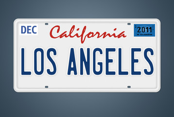 Fototapeta premium CA Nummernschild Los Angeles